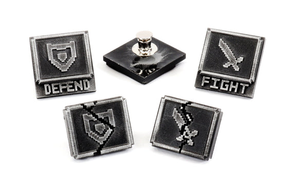 Deltarune Battle Action Pin - RPG Battle Menu Pins - Deltarune Pin - Spamton Pin- Undertale Gift SPN1