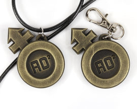 Brisket Symbol Keychain / Necklace - Brisket Cosplay - Androgyne Symbol KY1