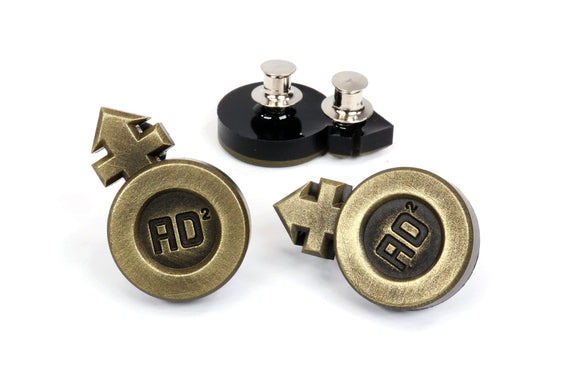 Brisket Symbol Pin - Brass Golden Pins - Brisket Cosplay - Androgyne Symbol KY1