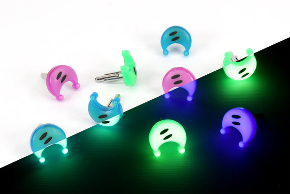 Power Moon Cuffs! Glow in the Dark Cufflinks - Super Mario Odyssey Wedding / Anniversary Cuffs - Nintendo Gift / Mario Gift | CFF1