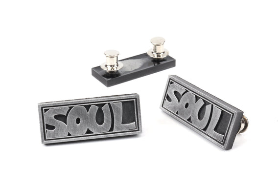 Soul Evans S O U L Pin - Death Meister Academy - Soul Headband Pins - Meister Cosplay - Deaths Weapon Bandana SOUL - Weapon Meister | SPN1