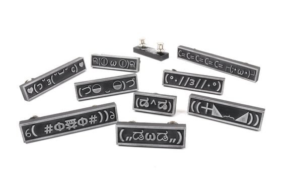 Kaomojis Pins - Japanese Emoticons Pin - Bundle of Emojis - Set of 11 Internet Emoji Faces - Cute Kaomoji Gift | SPN1 Bundle