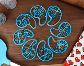 Tears of The Kingdom Cookie Cutters - Stone of Darkness, Fire, Light, Spirit, Lightning, Time, Water, Wind - Secret Stones / Zelda Baking