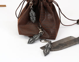 Cool S Keychain - Line S Shape - School Doodling Keychain - Rigid Infinity - Rigid S - 3 Lines Drawing - 6 Lines Drawing | KY1