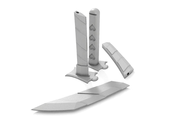 Stocking Katana DIY Cosplay Prop Kit - Stripes I & II, Panty and Stocking Katana, Striped Katana, Angels Katana