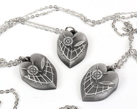 Lead Excorcist Mask Charm Necklace - Angel Exorcist Mask- Hell Born Killer Mask - Exterminator Mask- Angelic Weapon LKT1