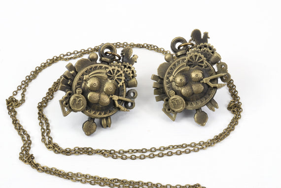 Galactic Nova Locket Necklace - Clockwork Star Character - Kirby Boss Enemies Jewelry - Starship Ability Boss Fight - Kirby Lockets | LKT1