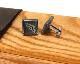 Machinist FFXIV Job Cufflinks - MCH Metal Resin, Final Fantasy 14 FF14 Soul Crystal - LootCaveCo