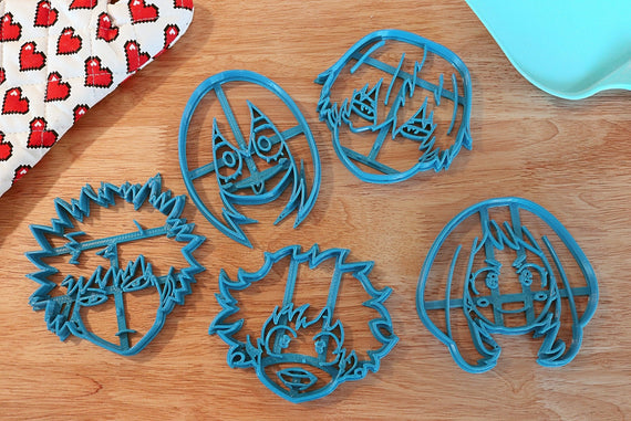 My Hero Academia Cookie Cutters -Deku, Uraraka, Bakugo, Todoroki, Tsuyu- PLUS ULTRA - LootCaveCo