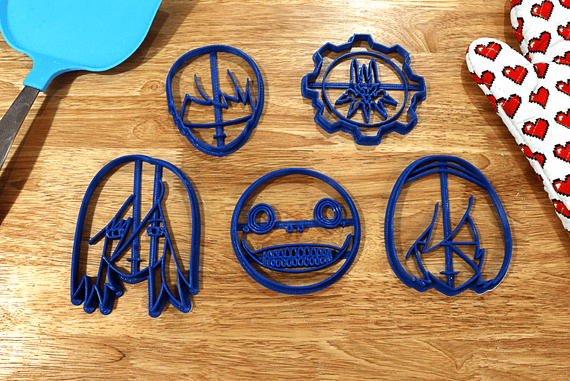 Nier Automata Cookie cutters - 2B, 9S, A2, Emil, Yorha Symbol - LootCaveCo