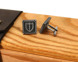 Paladin FFXIV Job Cufflinks - PAL Metal Resin, Final Fantasy 14 FF14 Soul Crystal - LootCaveCo