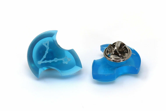 Pisces Constellation Stone Pin - FFXIV Lahabrea Ascian Crystal Pin - LootCaveCo