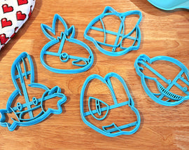 Pokemon Generation 3 Starter Cookie Cutters- Mudkip, Treecko, Torchic, Ralts, Wailmer - LootCaveCo