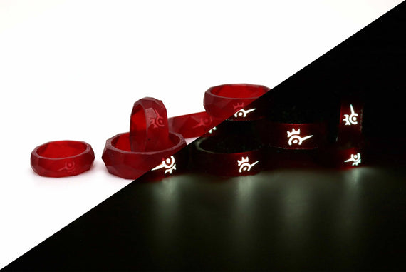 Red Mage FFXIV Ring Glow in the Dark Soul Crystal/RDM Job Stone Final Fantasy XIV FF14 - LootCaveCo