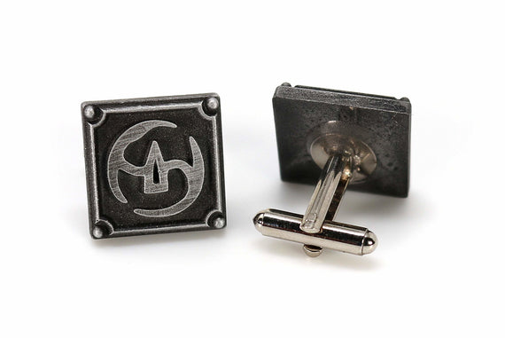 Samurai FFXIV Job Cufflinks - SAM Metal Resin, Final Fantasy 14 FF14 Soul Crystal - LootCaveCo