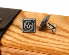 Samurai FFXIV Job Cufflinks - SAM Metal Resin, Final Fantasy 14 FF14 Soul Crystal - LootCaveCo