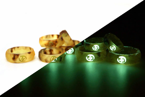 Samurai FFXIV Ring Glow in the Dark Soul Crystal/SAM Job Stone Final Fantasy XIV FF14 - LootCaveCo