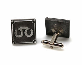 Scholar FFXIV Job Cufflinks - SCH Metal Resin, Final Fantasy 14 FF14 Soul Crystal - LootCaveCo