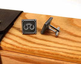 Scholar FFXIV Job Cufflinks - SCH Metal Resin, Final Fantasy 14 FF14 Soul Crystal - LootCaveCo