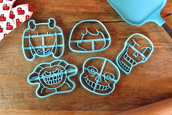 Undertale Cookie Cutters - Frisk, Sans, Papyrus, Flowey, Toriel - Undertale / Baking Gift - LootCaveCo