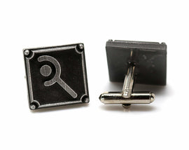 White Mage FFXIV Job Cufflinks - WHM Metal Resin, Final Fantasy 14 FF14 Soul Crystal - LootCaveCo