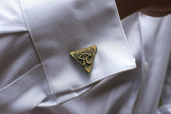 Yugioh Millenium Puzzle Cufflink Flat Version - Yu Gi Oh Cosplay or Gift - Yami Yugi - LootCaveCo