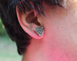 Yugioh Millenium Puzzle Earrings - Yu Gi Oh Cosplay or Gift - Yami Yugi - LootCaveCo